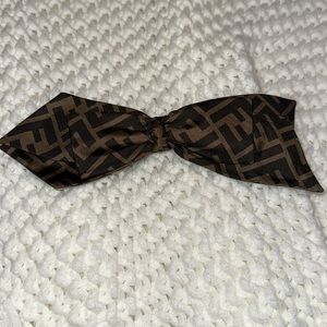 Fendi Brown Geometric Hair Bow